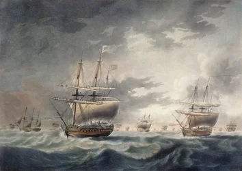 Ein Sturm zieht auf, graviert von Francis Jukes (1747-1812) veröffentlicht 1795